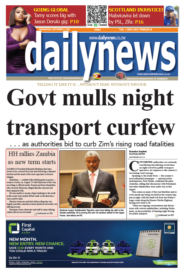 Wednesday 2 September 2026